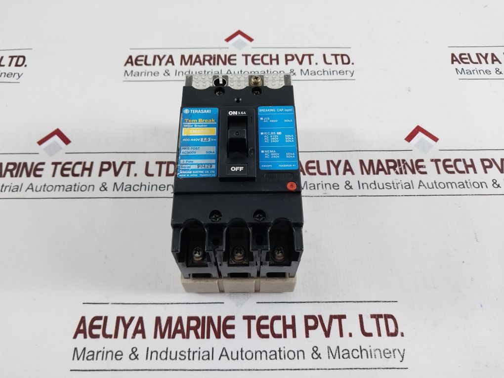Terasaki Xm30Ps Circuit Breaker 3-pole 1.5Kw 3.6A