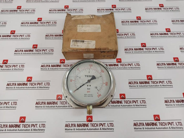 Tess 0-16 Bar Pressure Gauge 0-240 Psi 3/8" Osp