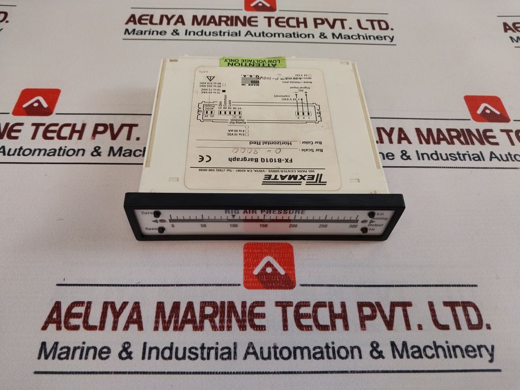 Texmate Fx-b101Q Rig Air Pressure Bargraph Meter 0-300 Rev.1