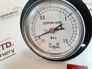 Toako -0.1 To 1.5 Mpa Compound Gauge