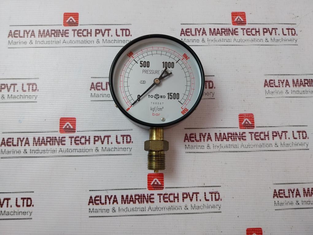 Toako 0-1500 Kgf/Cm² Pressure Gauge 0-1500 Bar