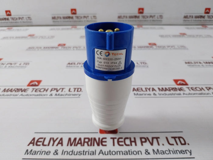 total-013-dust-proof-plug-ip44-16a-6h-220-250v-iec309-2