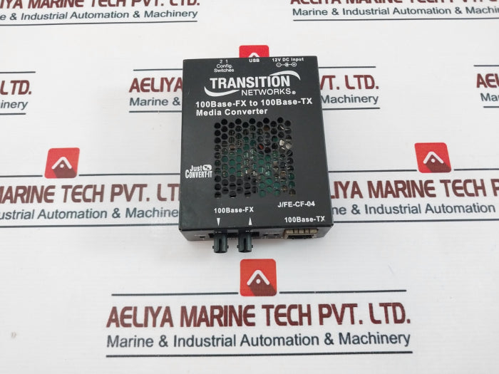 Transition Networks J/Fe-cf-04 Media Converter 100Base-fx To 100Base-tx 12Vdc