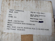 Tribocor 140675-01-72-03 Rev: 02 Valve Seat Hrb: 97.0