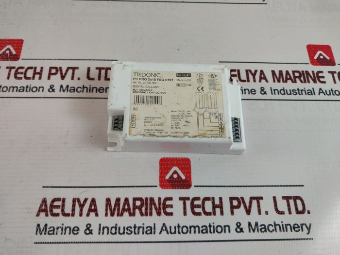 Tridonic Pc Pro 2X18 Fsq B101 Digital Ballast 220-240 Vac 50/60Hz