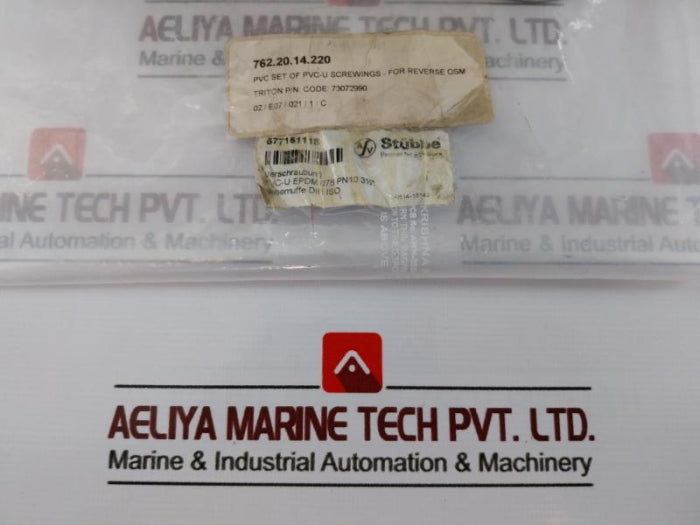 Triton 73072990 Pvc Set Of Pvc-u Screwings For Reverse Osm 