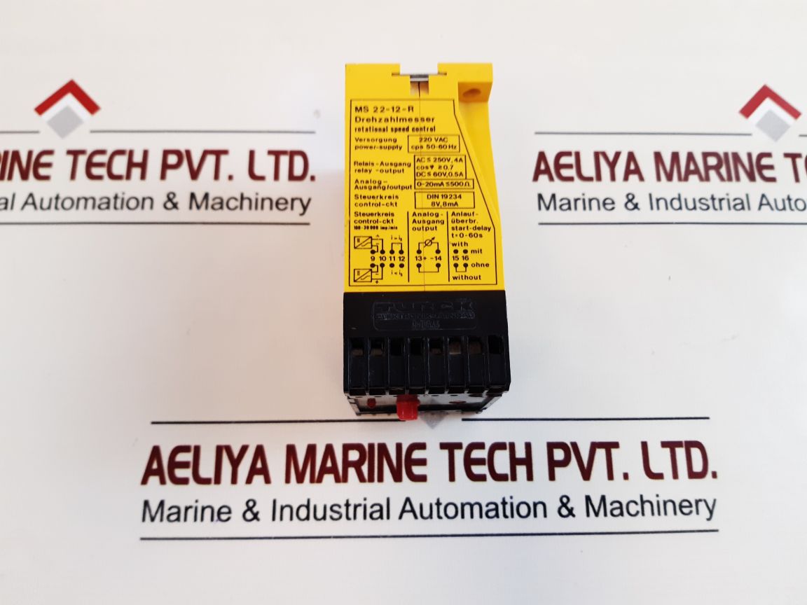 Turck Ms 22-12-r Rotational Speed Control 220 Vac