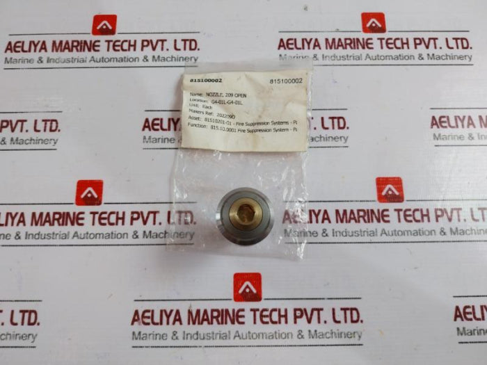 Ultra Fog 931028 Nozzle 209 Open Fire Suppression System