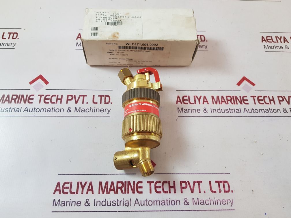 Unitor 183970 Flashback Arrestor W-66S Acetylene