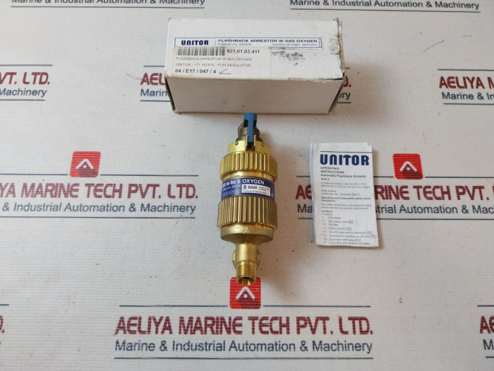 Unitor 302976 Automatic Flashback Arrestor W-66 S Oxygen