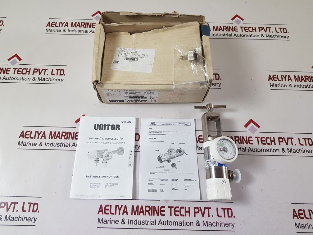Unitor mediselect ii oxygen regulator 200 bar