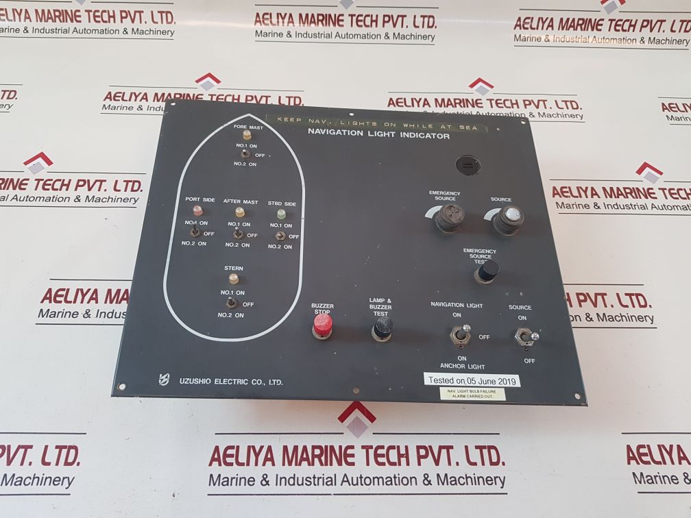 Uzushio electric 1056 navigation light indicator panel