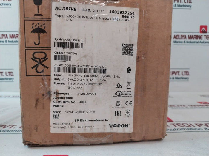 Vacon Nxl00055C2H1Sss0000 Frequency Drive 380-500V