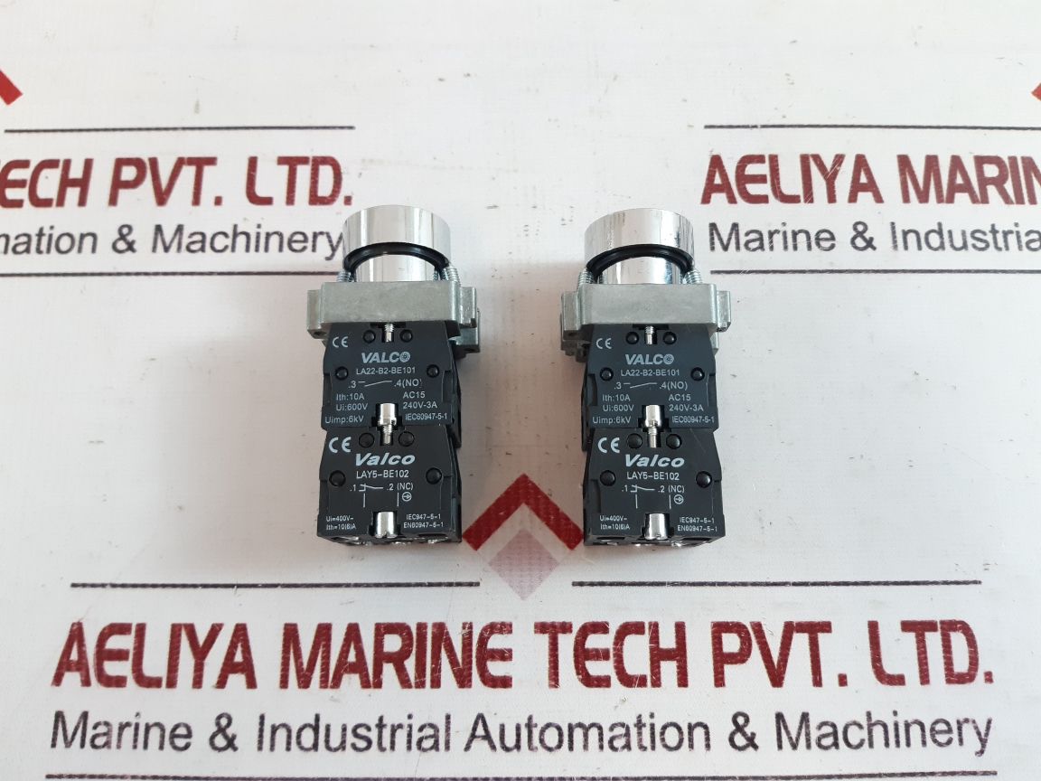 Set Of 4X Valco La22-b2-be101 Push Button Lay5-be101