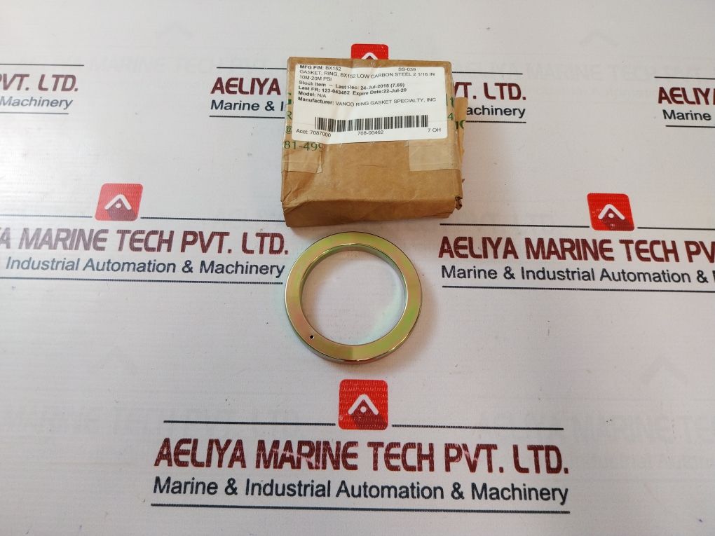 Lot Of 5X Vanco Bx152-d-c1-4 Gasket Ring Bx152 Low Carbon Steel