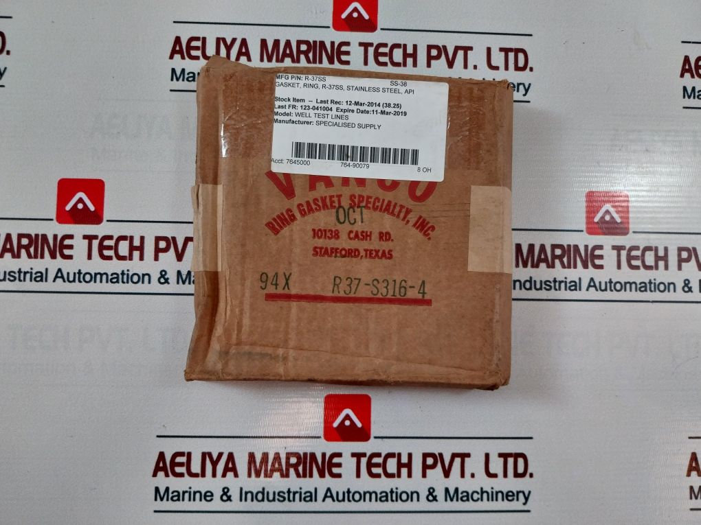 Vanco R37-s316-4 Stainless Steel Gasket Ring