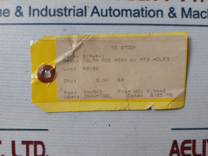 Varco Bj 81969-1 Isolation Module