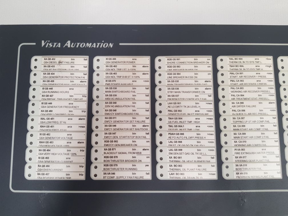 Vista Automation A205.3 Sub Dad Data Acquisition Display Used One