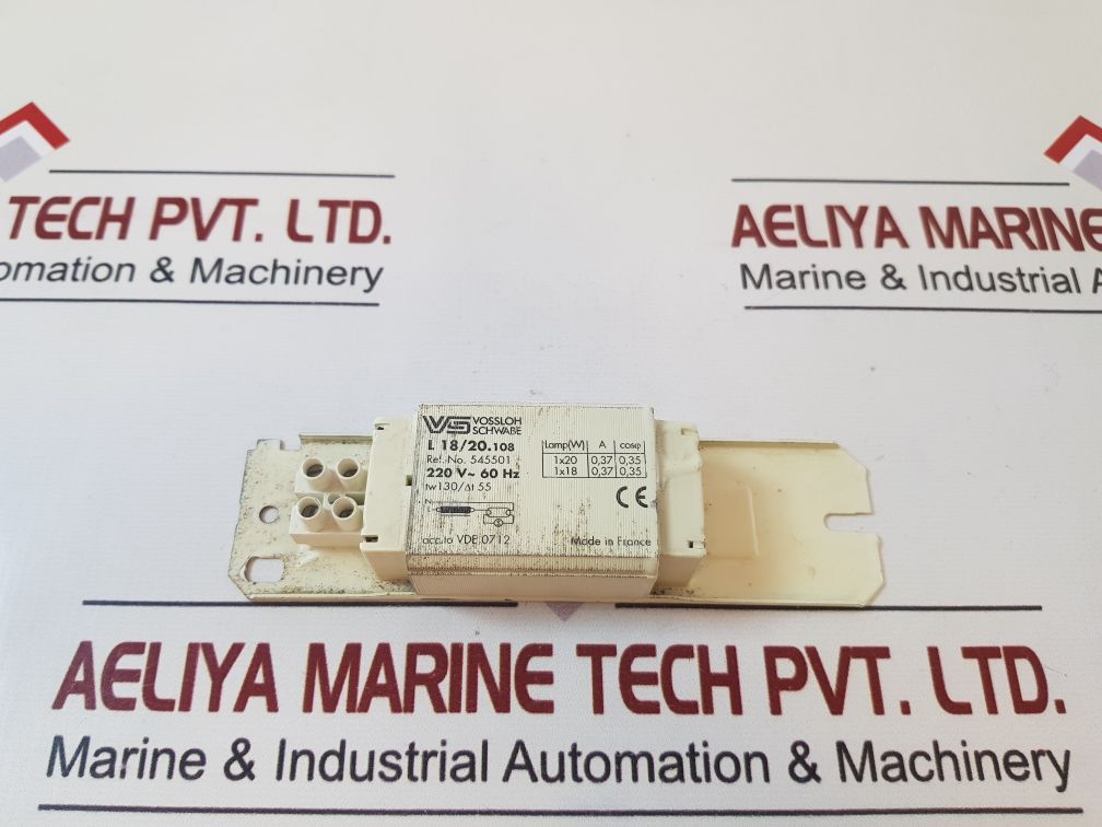 Set Of 2X Vossloh Schwabe L18/20.108 Lamp Ballast