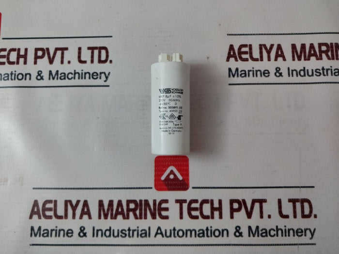 Vossloh Schwabe Mkp 8µF ±10%, 505891.05 Capacitor 40950 250V 50/60Hz