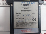 Warner Power 99-3010-09901 Hand Held Control Display Unit Rs-232