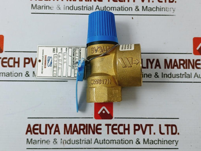 Watts 10004724 Pressure Safety Valve Svw 3/4"-6 Bar Cw617N Ce1115