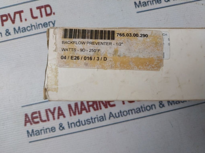 Watts Regulator 0061935 Backflow Preventer 9D-m3 1/2"