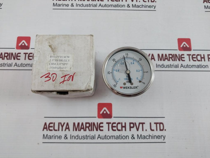weksler-by12yvc4cw-stainless-steel-cased-liquid-filled-vacuum-gauge