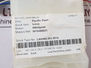 Whirlpool W10486031 Water Inlet Valve Rev: G