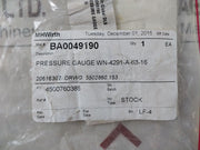 Wika Cl. 1.6 Pressure Gauge 0-16 Bar