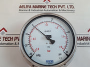Wika En 837-1 Cl 1.0 Pressure Gauge -1.0 To 2.0 Bar Inhg -30 To 30 Psi