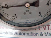 Wika En 837-1 Pressure Gauge -1 To 5 Bar