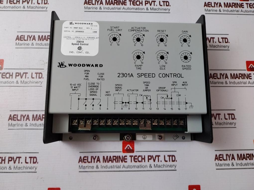 Woodward 2301A Speed Control 9907-014 Rev J 10-40Vdc