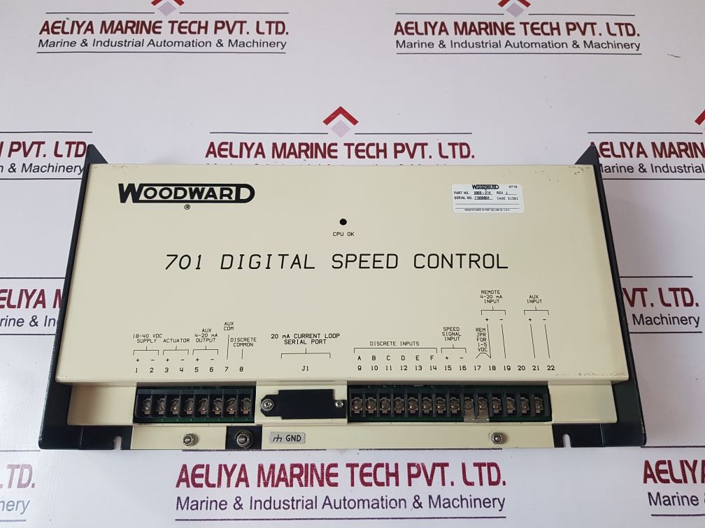 Woodward 701 Digital Speed Control 9905-214