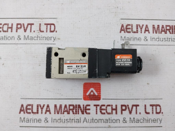 Yonwoo Sv 210 Solenoid Valve 1.5-8Kg/Cm2 Ac220V. 50/60Hz