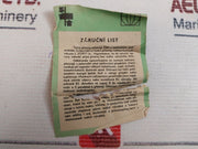 Zpa Trutnov Modurel Tc 102 Relay 220 Vac